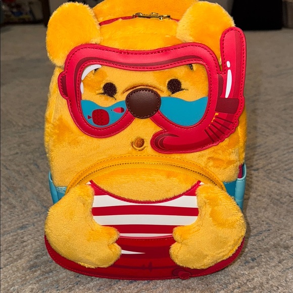 NWT! Loungefly Winnie The Pooh Summer Vibes Plush Mini Backpack - Picture 8 of 10